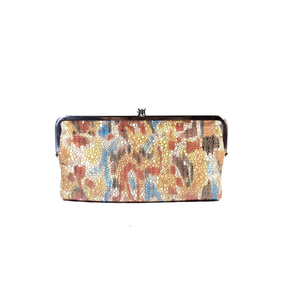 HOBO Lauren Clutch Wallet multi color leather IKAT